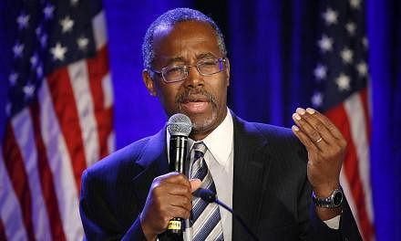 Ben Carson speaks at a luncheon during the Republican National Committtee's "Building on Success" meeting in San Diego, California, in this file photo taken on Jan 15, 2015. -- PHOTO: REUTERS