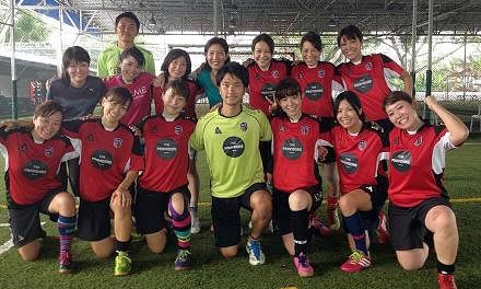 The SG Red team from Japan who has registered to compete in the upcoming National Futsal Championships 2015 to be held on May 30 and 31, 2015. -- PHOTO: NATSUKO