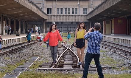 The former Tanjong Pagar Railway Station will be open to the public on Vesak Day on Monday. -- ST PHOTO:&nbsp;LIM SIN THAI
