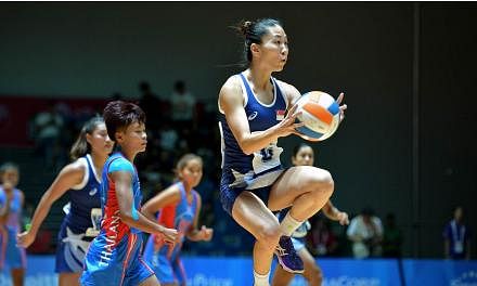 Singapore notched their second win of the SEA Games netball competition with a 65-24 win over Thailand at the OCBC Arena on June 1, 2015. -- PHOTO: KUA CHEE SIONG