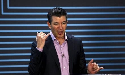 Uber CEO Travis Kalanick addressing employees and drivers at the company's five-year anniversary celebration in San Francisco, California on June 3, 2015. &nbsp;-- PHOTO: REUTERS