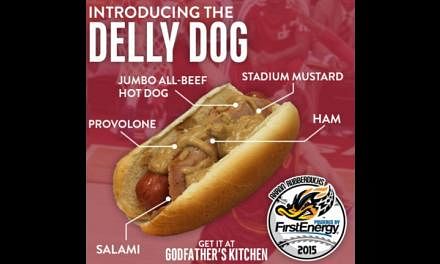 The hot new hometown delicacy in Akron is the Delly Dog. -- PHOTO: Akron RubberDucks