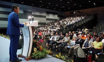 In his keynote address, Mr Ho says that one big impediment in adapting to disruptive change is the glaring contradiction between Singapore's numerous scholastic achievements on the one hand and its lack of innovative capabilities on the other. In the