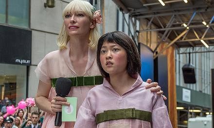 Okja, which stars Tilda Swinton and Seohyun An, will be shown in cinemas in South Korea, the United States and Britain but is available only on Netflix elsewhere in the world.