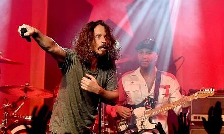 Chris Cornell performing at the Prophets of Rage and Friends Anti-Inaugural Ball in California in January.