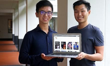 Yale-NUS students and Youth-In-Form founders Daniel Ng (left) and Cephas Tan hope to connect students with alumni who can advise them on higher education and career options.