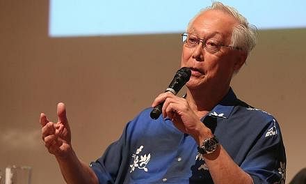 Mr Goh Chok Tong at the youth awards ceremony yesterday in his Marine Parade constituency.