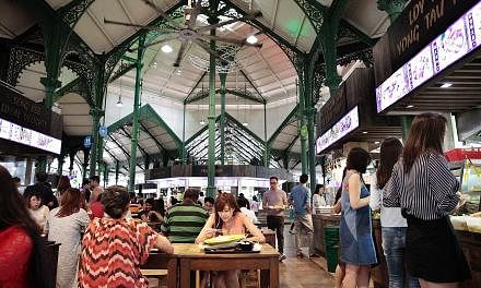 Lau Pa Sat in Raffles Quay is a popular food haunt for those working in the Central Business District.