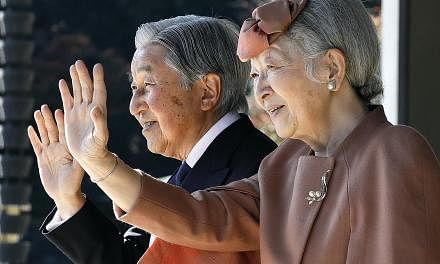 Emperor Akihito and Empress Michiko in Tokyo in 2017. The 85-year-old Emperor, who will step down on Tuesday after 30 years on the throne, is abdicating because of old age. His son, Crown Prince Naruhito, 59, will take over on Wednesday. Analysts say