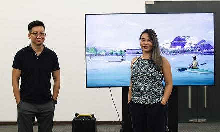 Co-founder Ervin Han and production manager Elaine Chan of Robot Playground Media, the animator of a 14-minute feature film that complements the National Day Parade. The company spent 10 months designing and revising between 12,600 and 21,000 hand-dr