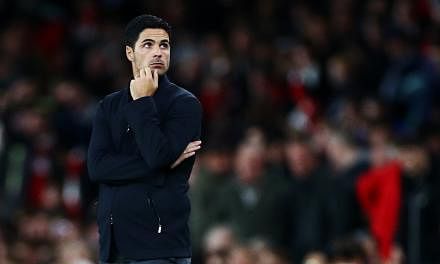 <p>Soccer Football - Premier League - Arsenal v Crystal Palace - Emirates Stadium, London, Britain - October 18, 2021 Arsenal manager Mikel Arteta looks dejected REUTERS/Hannah Mckay EDITORIAL USE ONLY. No use with unauthorized audio, video, data, fixture
