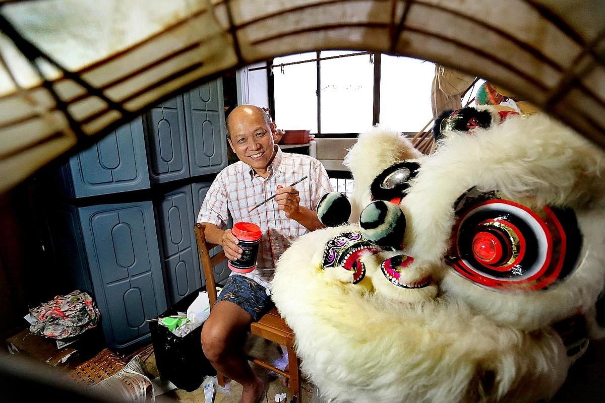 S.E.A. Aquarium is presenting an underwater show about a monkey making way for the rooster with the help of an underwater dragon. Fowl play at Jurong Bird Park. Mr Henry Ng is one of Singapore's last few full-time lion dance costume makers. Sentosa w