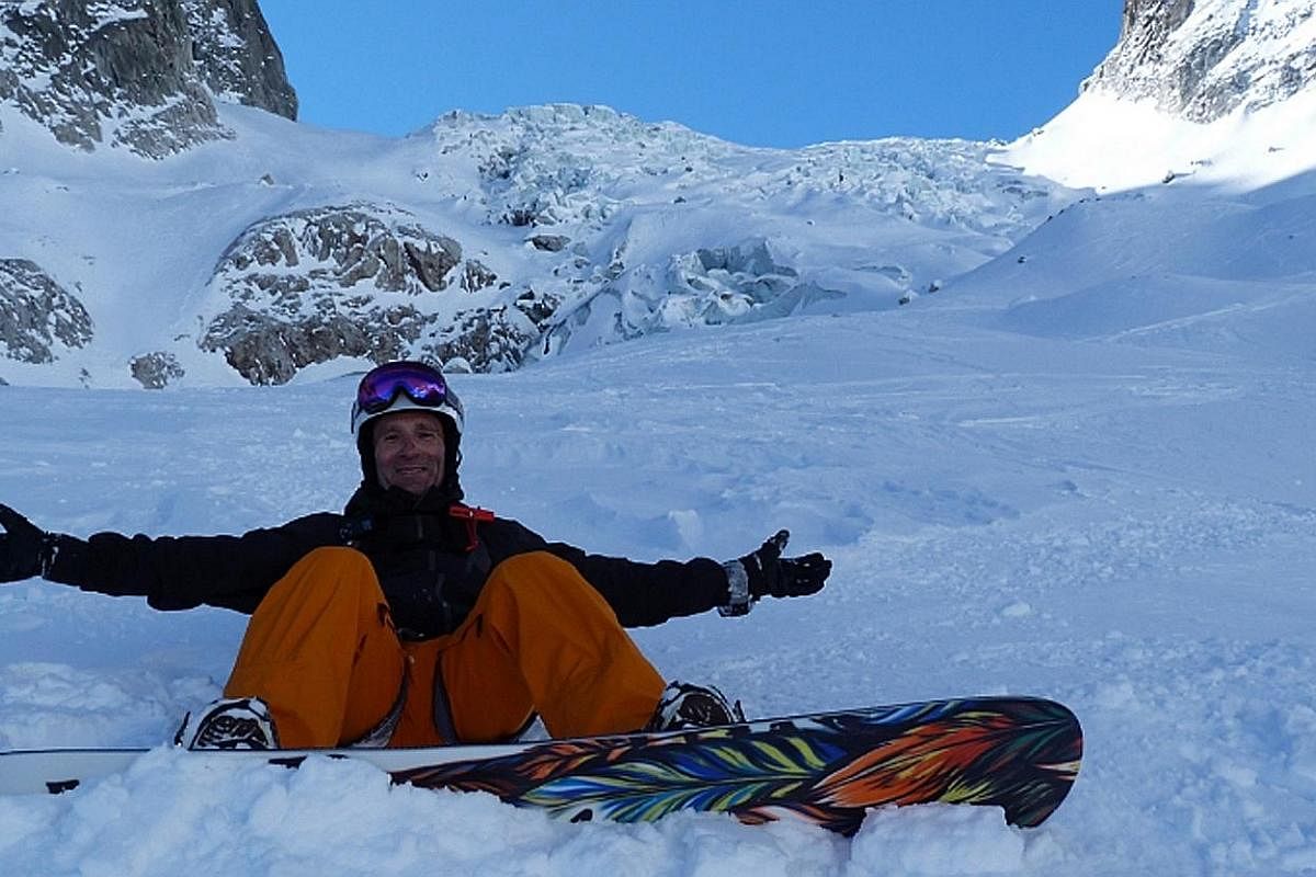 My life so far: Mr Gavin Tollman does his best thinking in snowy regions such as Verbier (above, last year).
