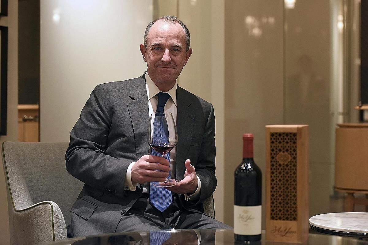 Mr Jean-Guillaume Prats, president and chief executive of Estates and Wines at Moet Hennessy, was in Singapore last month to launch the debut 2013 vintage of Ao Yun.