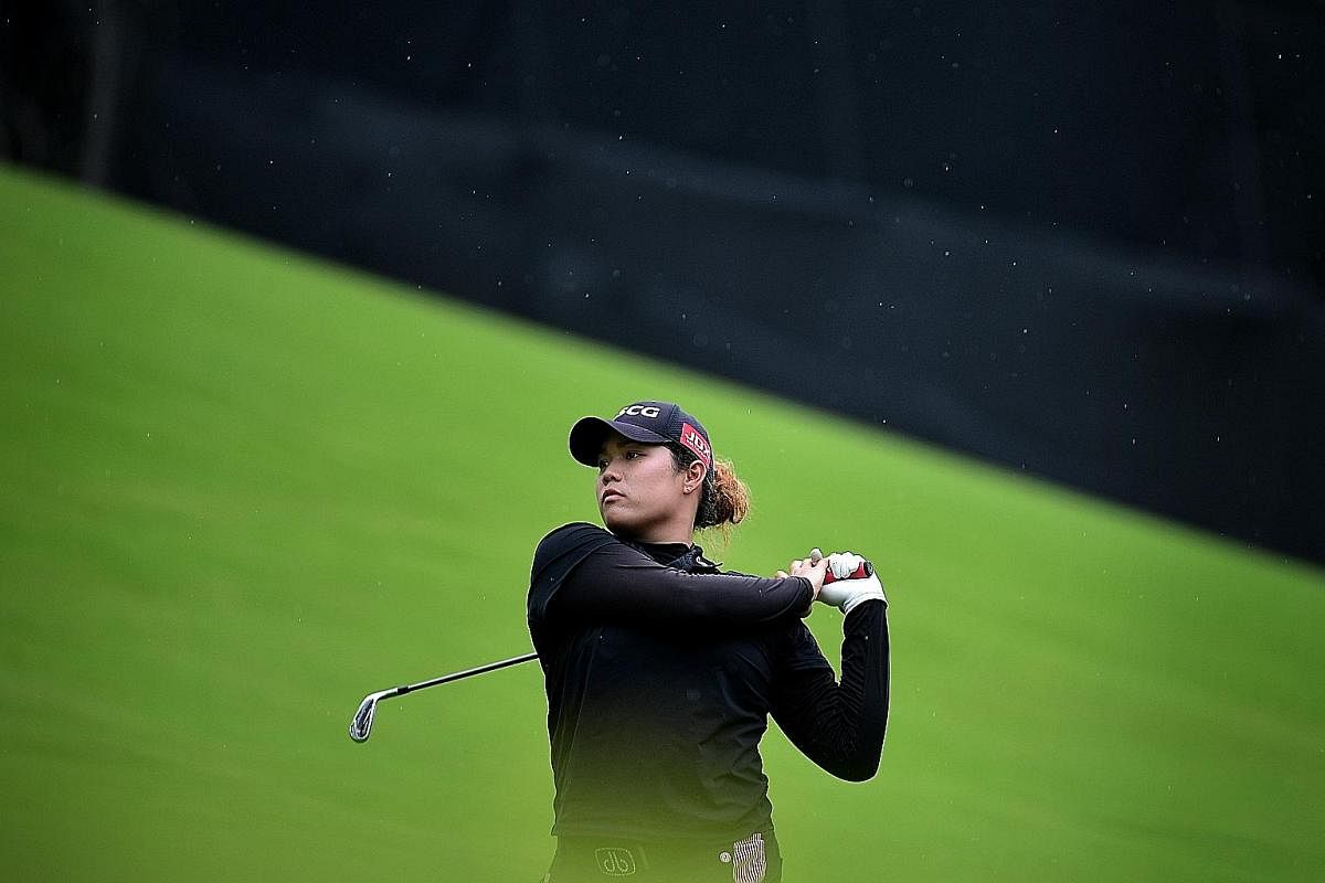 Ariya Jutanugarn of Thailand in action at the HSBC Women's Champions yesterday. The world No. 2, who is 21 years old, is at the forefront of the youth brigade, along with world No. 1 Lydia Ko, who is 19.