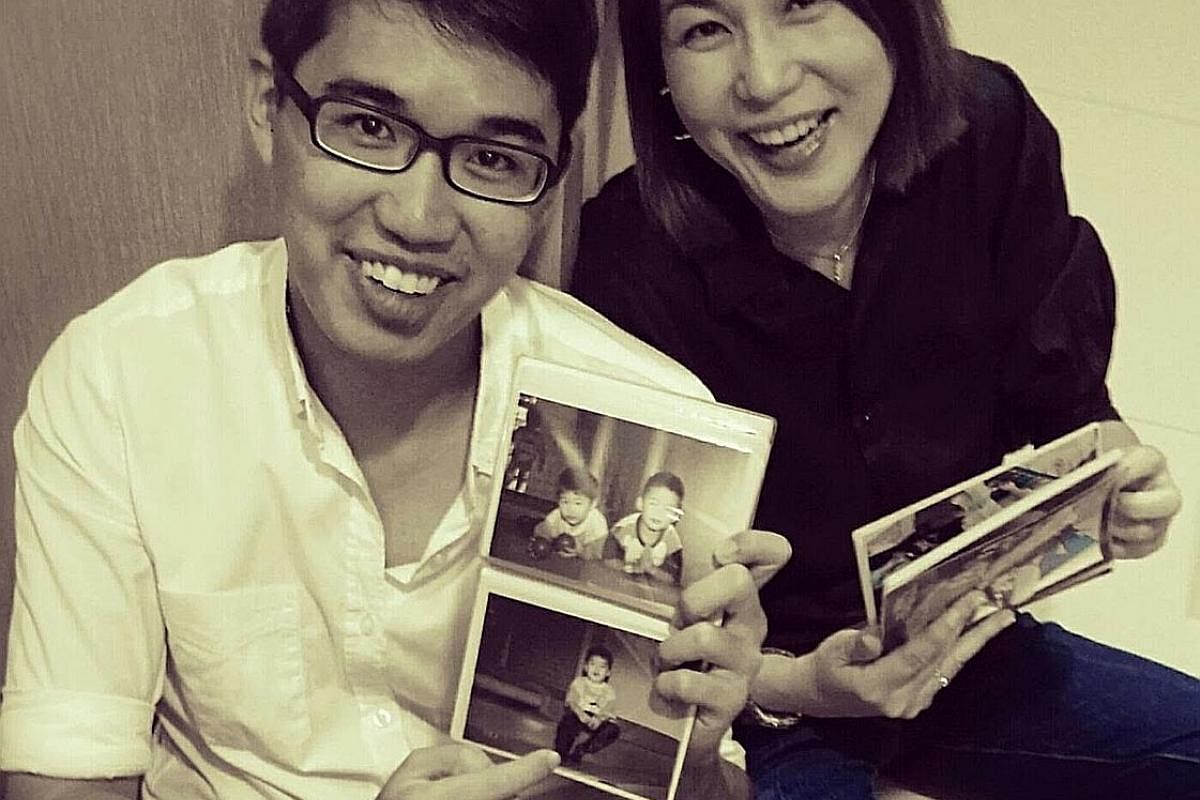 My life so far: Ms Kristie Lim and her eldest son, Moses Soh, who inspired her to open a tuition centre.