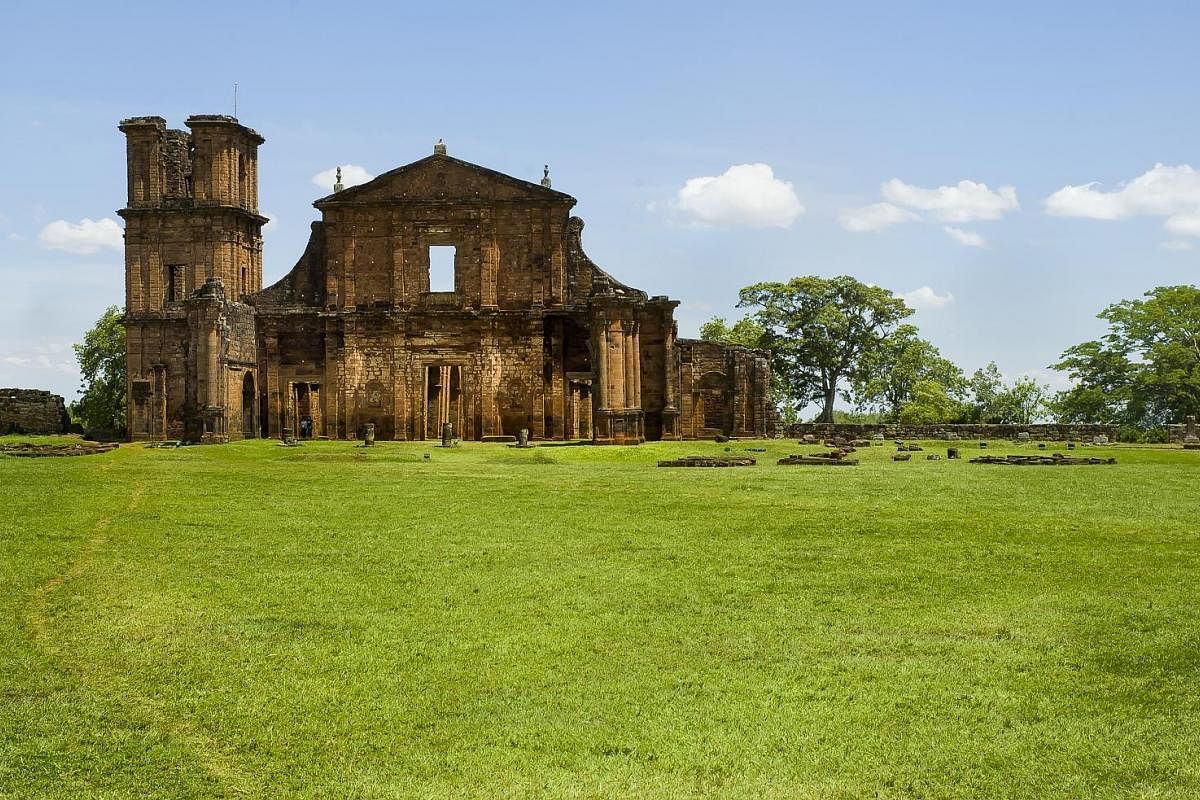 The ruins of Sao Miguel, one of the many Jesuit Missions in the south of Brazil.