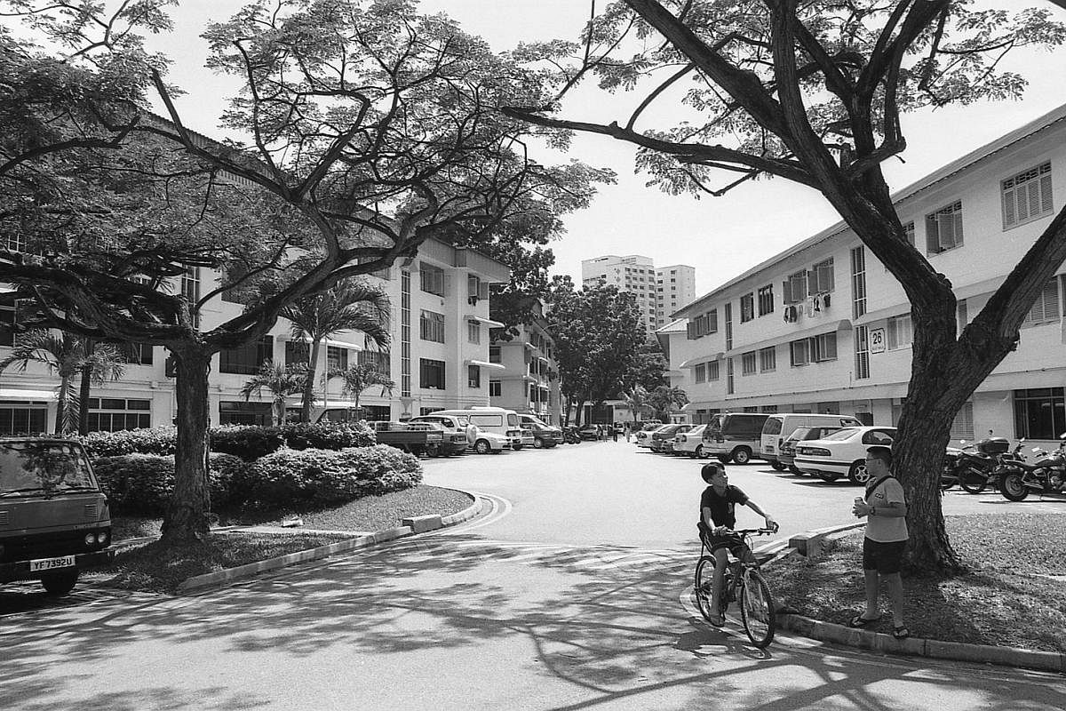 Duchess Estate town square in November 2000. The SIT's construction of Duchess Estate in Queenstown began in 1954 and was subsequently completed by HDB in the mid-1970s. In the commercial centre, Duchess Market was the first to open in 1960, followed
