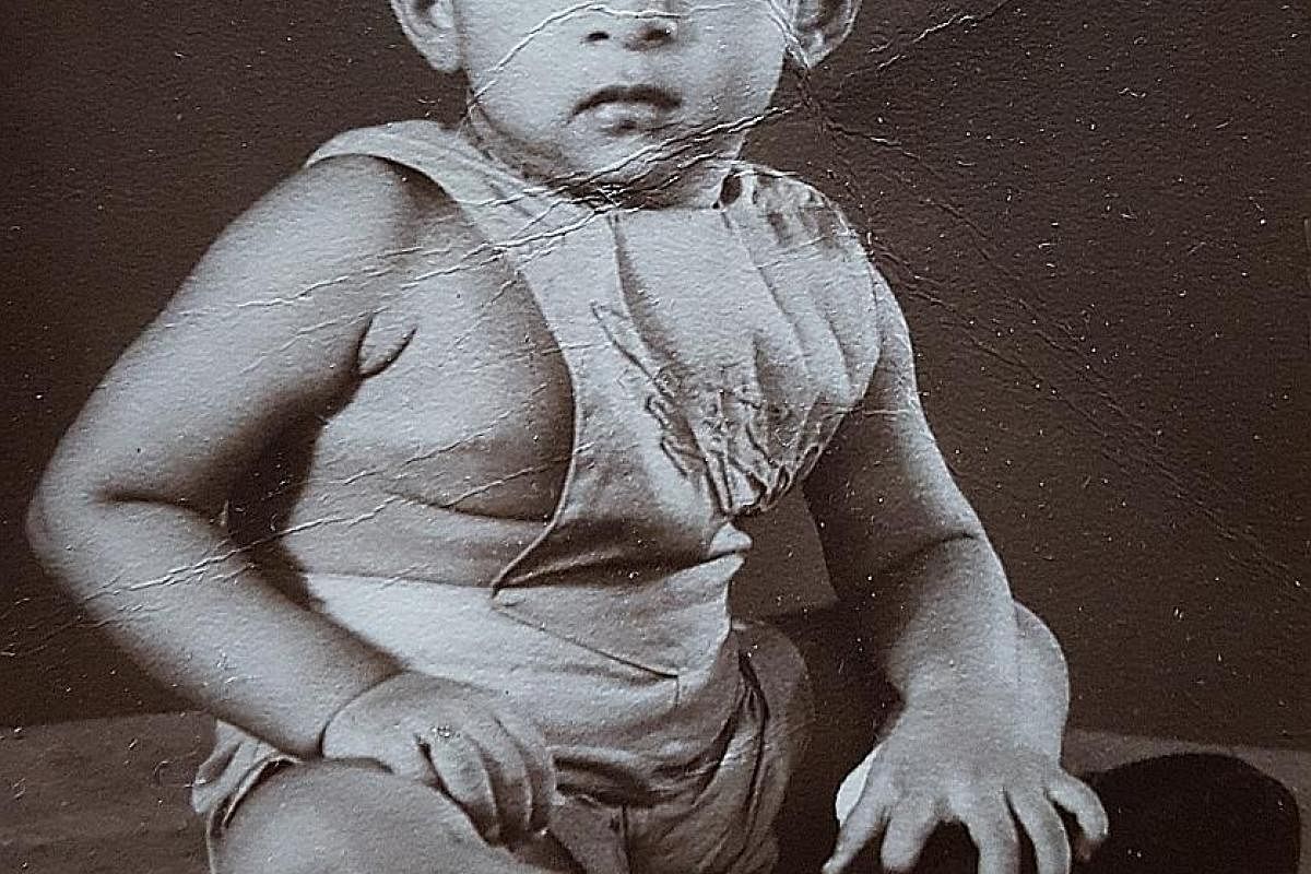 My life so far: (Above) Mr Fazal Bahardeen aged one in 1964.