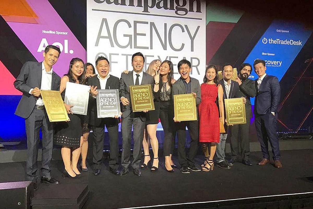 My life so far: His team at the Campaign Asia-Pacific Agency of the Year Awards last year.