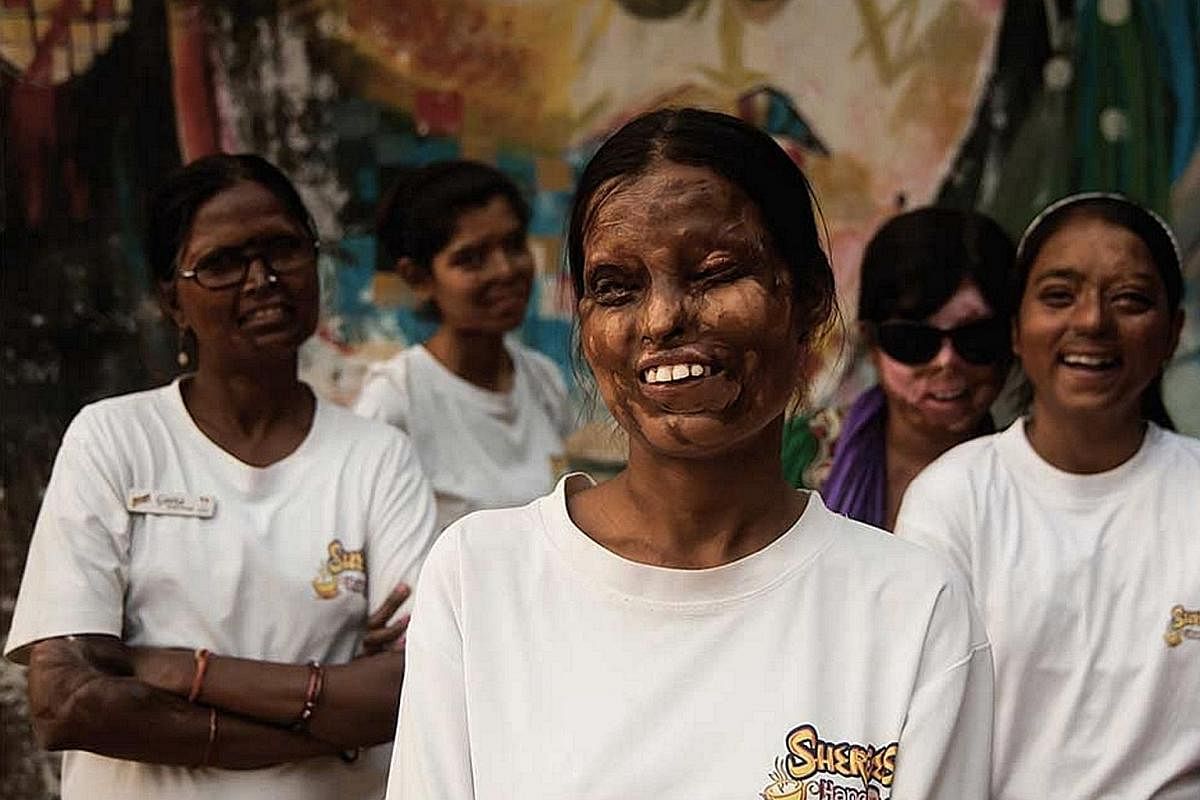 Sheroes Hangout in Agra is run by women who have survived acid attacks. India's Home Affairs Ministry said 147 women suffered acid attacks in 2015, but many attacks go unreported.