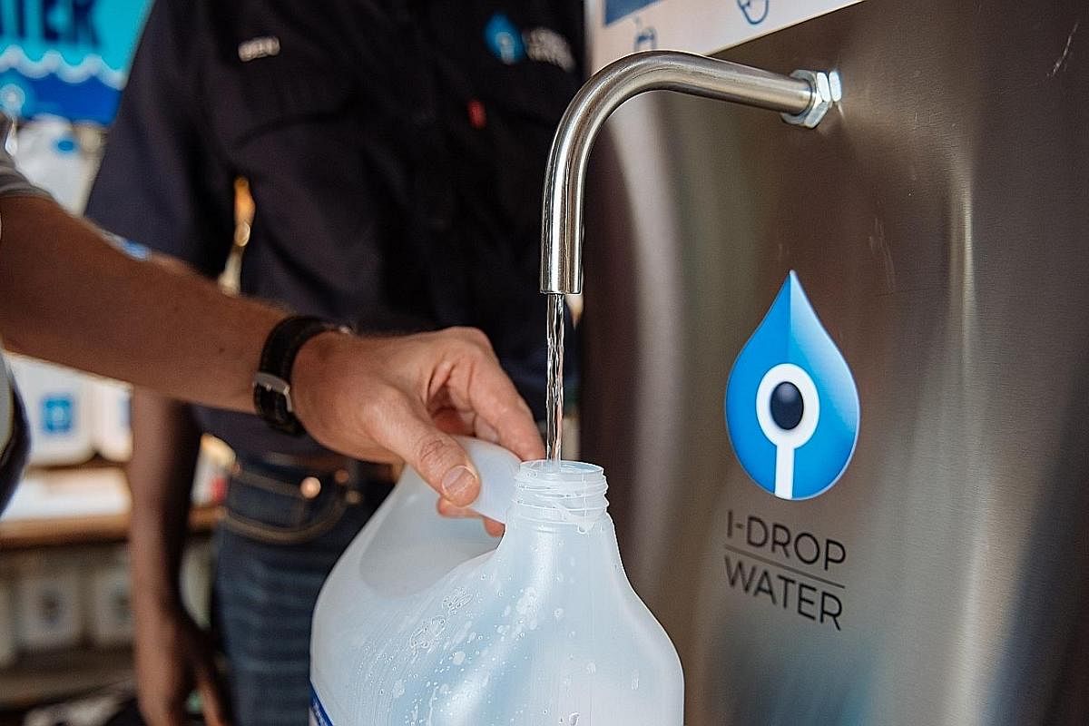 I-Drop's water-purification system uses a nanocarbon configuration to filter out viruses, bacteria and cysts - anything that is carbon-based and could make someone sick - while retaining the water's minerals.