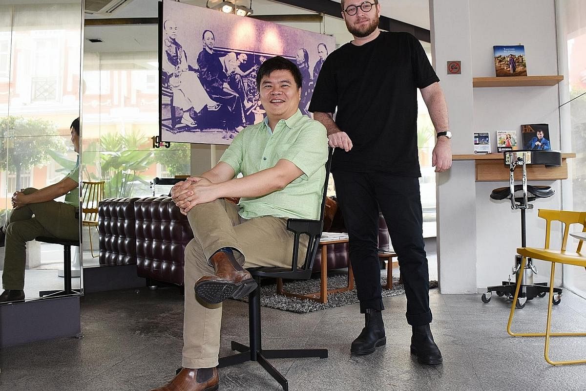 Unlisted Collection's founder Loh Lik Peng and chef Clayton Wells (far right) of Automata in Sydney are partnering to open restaurant-bar concept Blackwattle in September. Grilled chicken skewers with gong bao sauce is one of the dishes in the newly 
