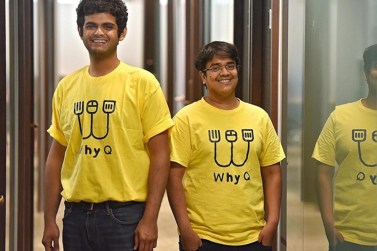 WhyQ co-founders Varun Saraf (right) and Rishabh Singhvi. 