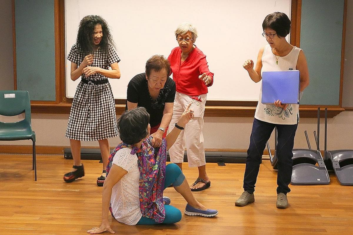Glowers Drama Group, which targets people aged 50 and older, conducts weekly drama workshops.
