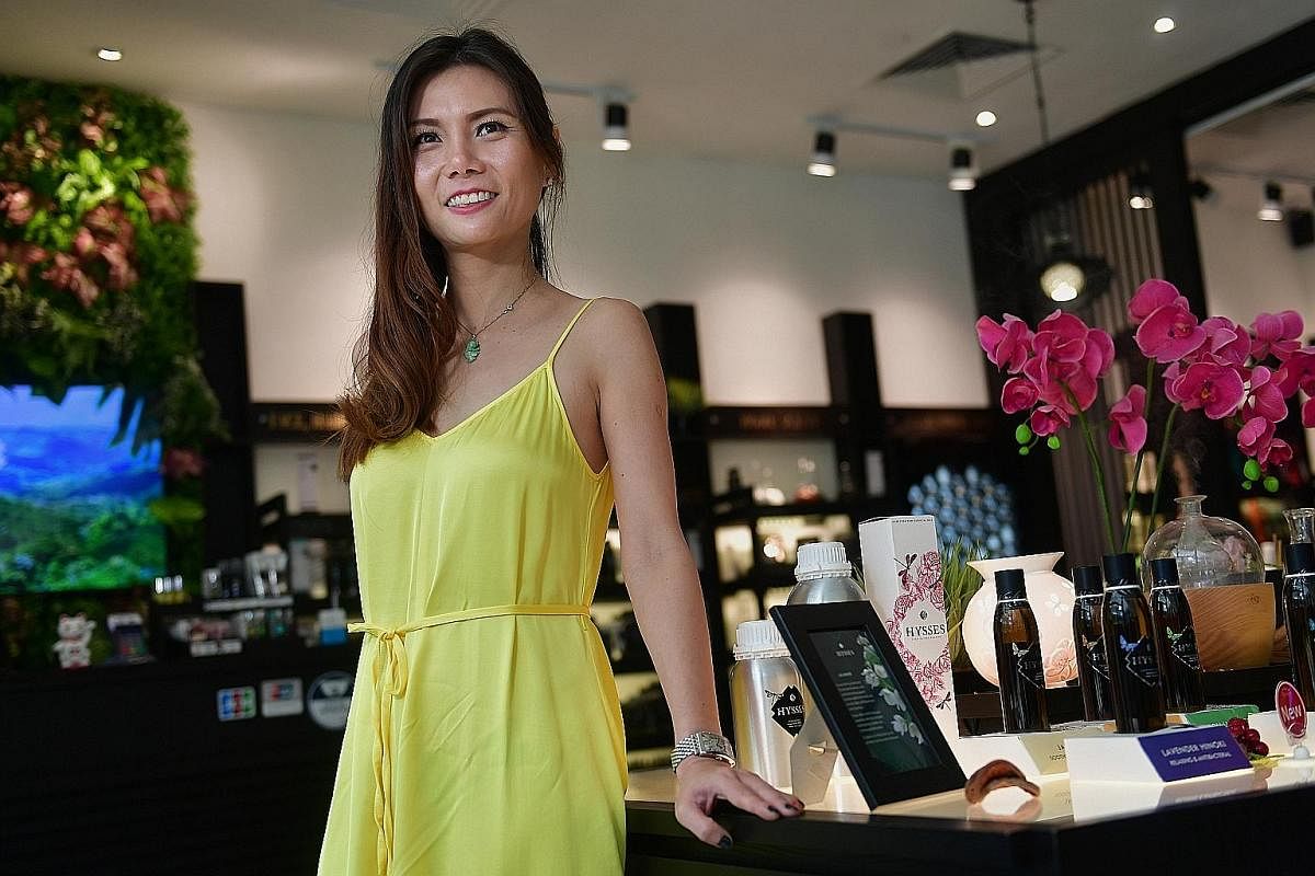 Mother-of-four Cheryl Gan (above) plans to take her Hysses aromatherapy business to London and eventually Europe.