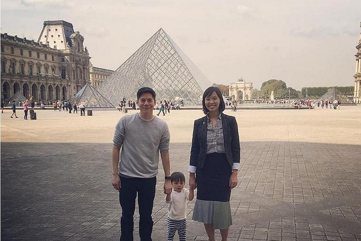 Mr Howard Lo and his wife, Ms Lim Hui Nan, have expansion plans for their restaurant group until 2019. Mr Howard Lo and Ms Lim Hui Nan with their son Henry in Paris last year.