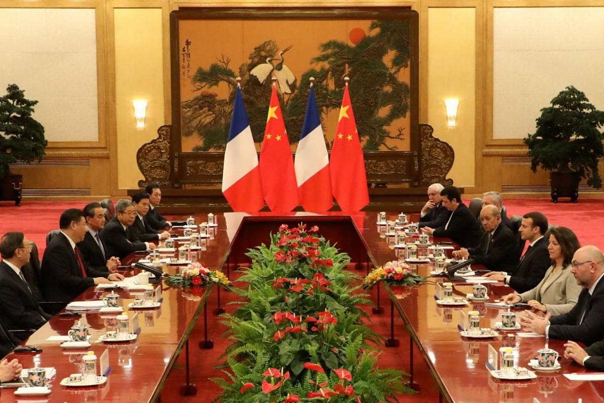 french president macron visit china