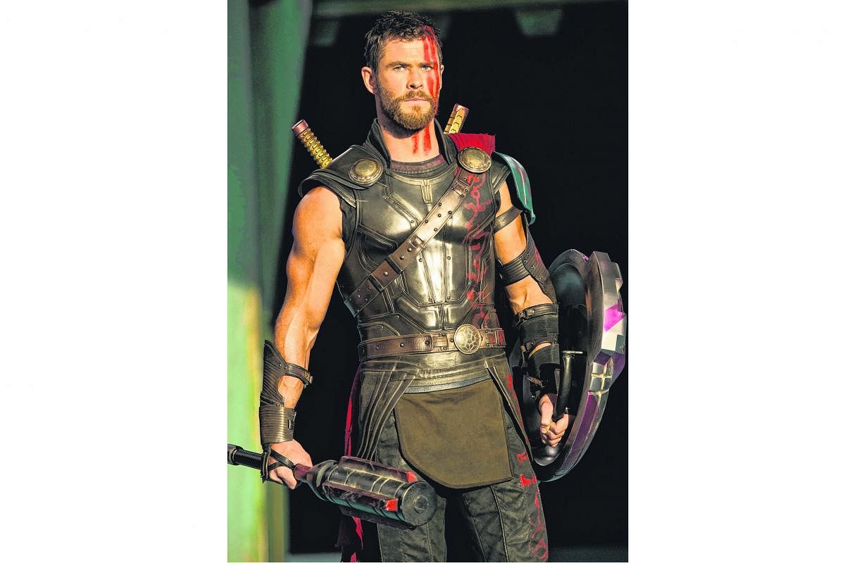 Thor: Ragnarok, (starring Chris Hemsworth, left) is the No. 1 movie in Singapore of last year, with earnings of $8.1 million.