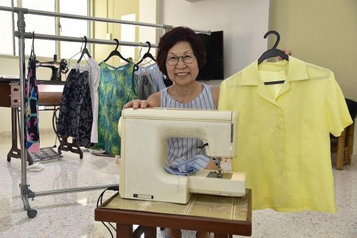 Ms Florence Chek received a subsidy and used her SkillsFuture credits to pay for a course on pattern-making and sewing at Lasalle College of the Arts.