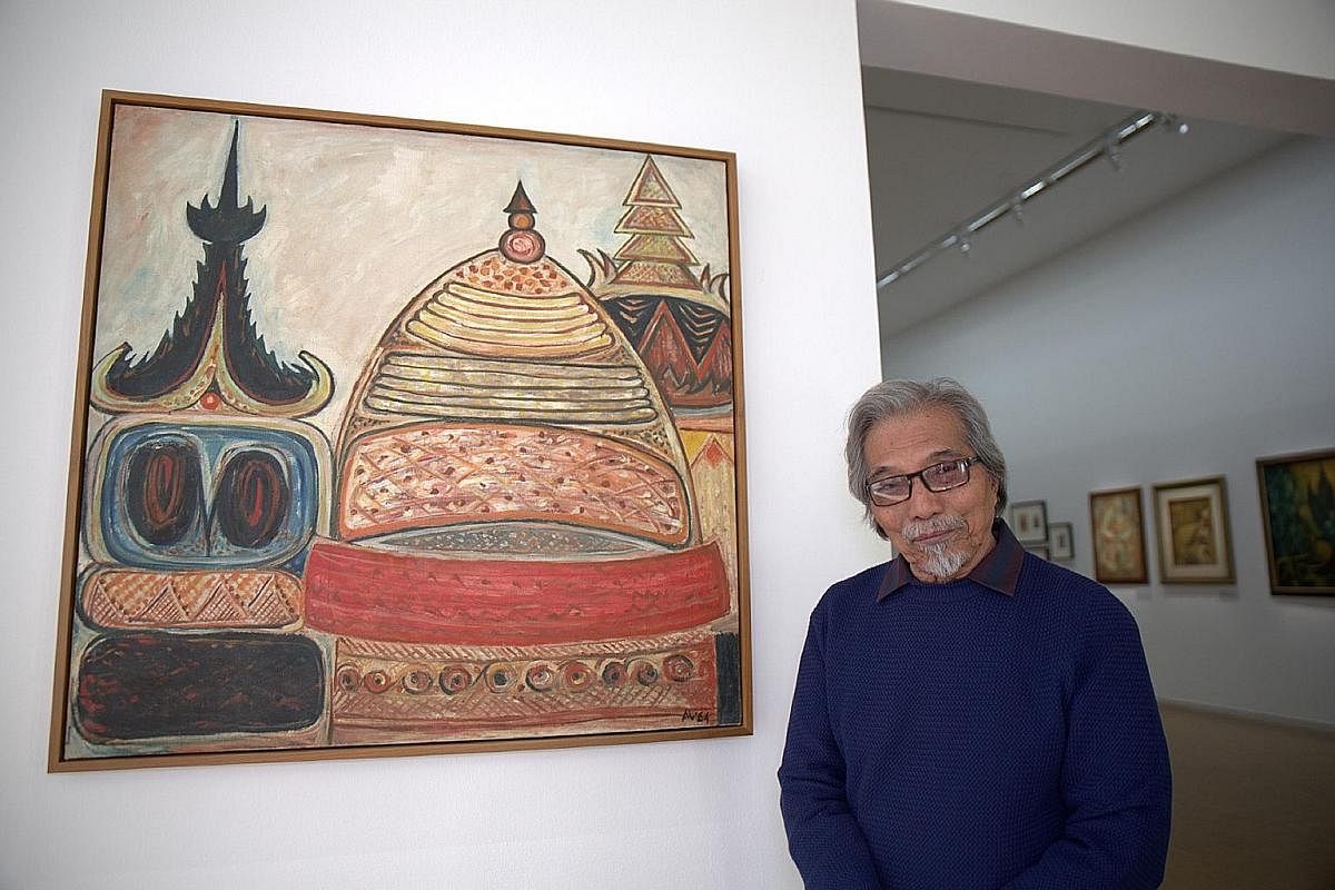 The exhibition, Latiff Mohidin: Pago Pago (1960-1969, top), highlights the works of Malaysian modernist artist Latiff Mohidin (above).