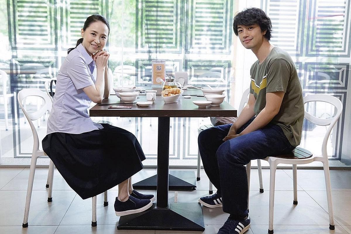 In the film Ramen Teh, Seiko Matsuda (left) plays a single mother and food blogger who develops a bond with a young ramen chef played by Takumi Saitoh (right).