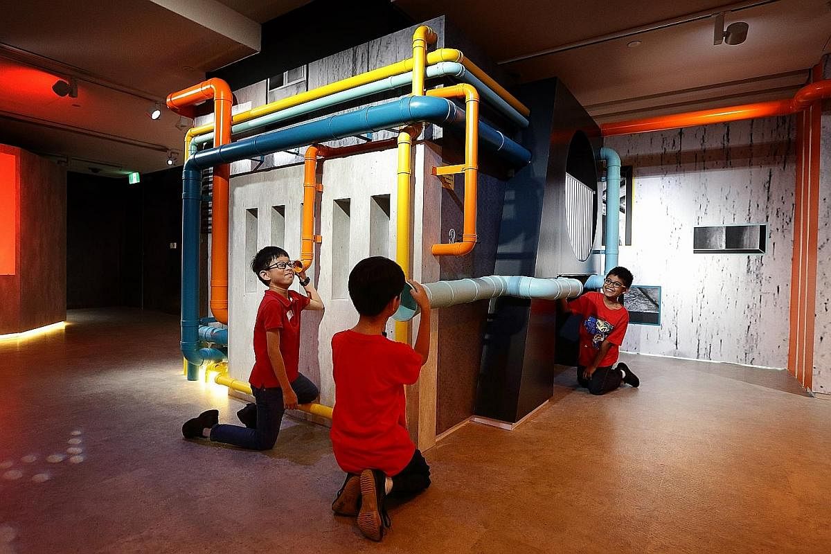 Interactive theatre for kids at the Esplanade (left) and stimulating play spaces at Playeum (right) at Gillman Barracks. Keppel Centre of Art Education at the National Gallery Singapore houses two immersive spaces and two learning spaces, with the ex