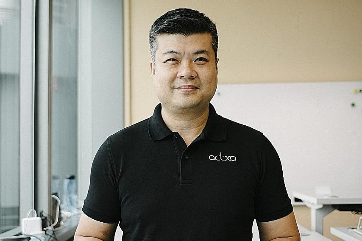 Local fitness wearables company Actxa, where Mr Lim Chun Hong is chief executive, saw its revenue leap 400 per cent last year compared to that for 2016.