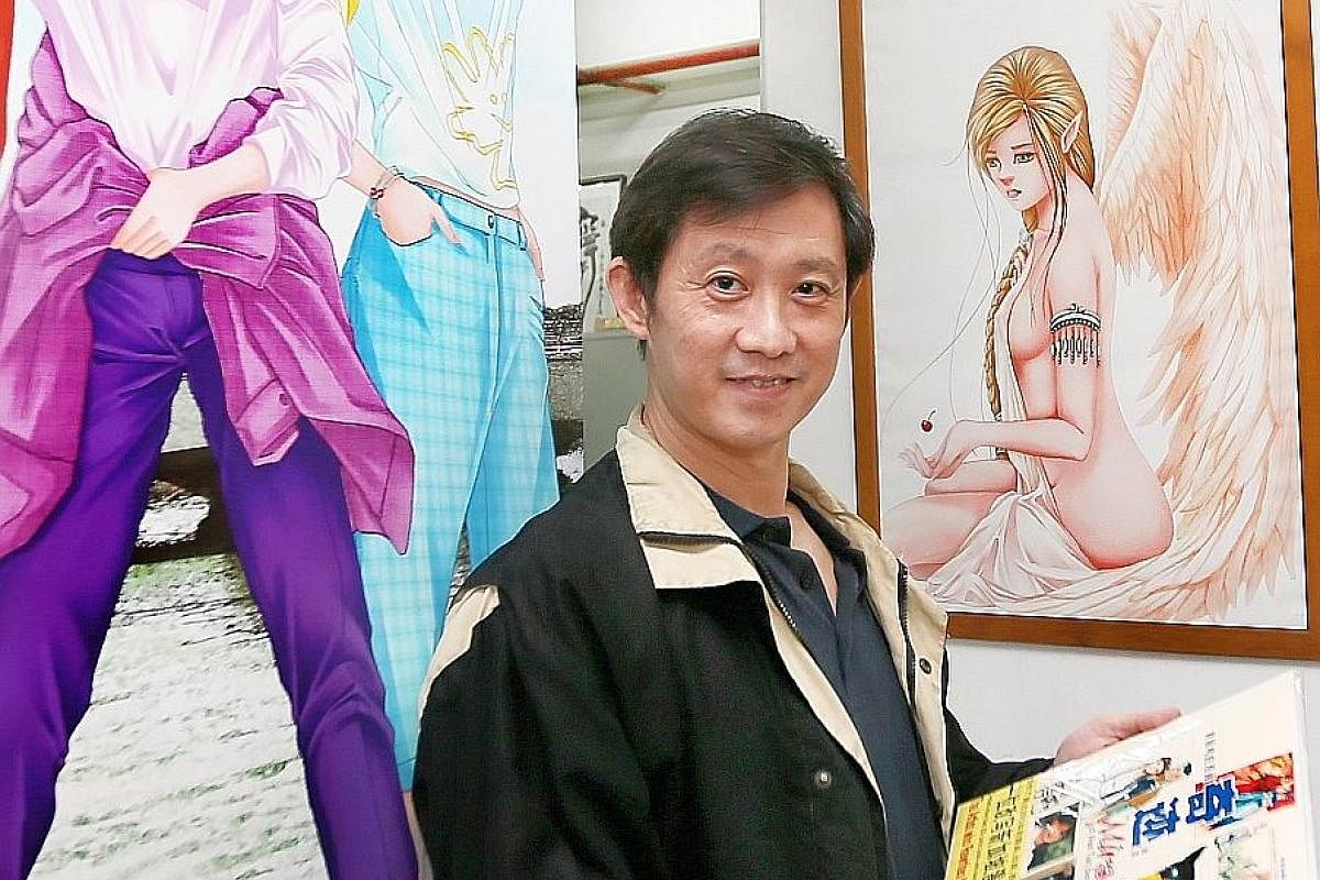 Singapore comic veteran Wee Tian Beng (above) is behind The Celestial Zone, whose characters (below) battle evil forces with their extraordinary powers.