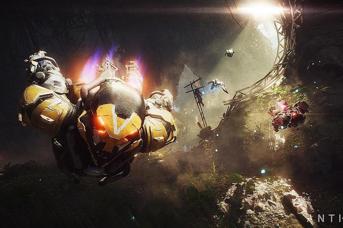 What sets Anthem apart from other shooters is flight - you control an exo-suit to run, hover and fly around.