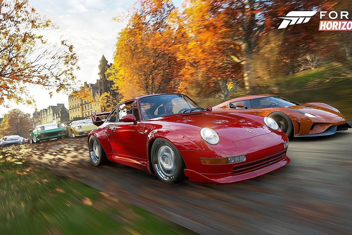 The Forza Horizon 4 racing game is set in Britain and looks different and plays differently when the seasons change.
