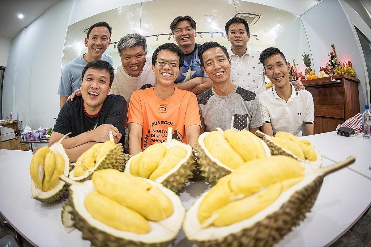 (Clockwise from top left) Centre for Fathering chief executive officer Bryan Tan and other Daddy Matters members David Sim, Winston Tay, Frederick Tang, Pan Quanfu, Isaiah Kuan, Andy Lee and Kelvin Ang at one of the Facebook group's meet-ups last yea