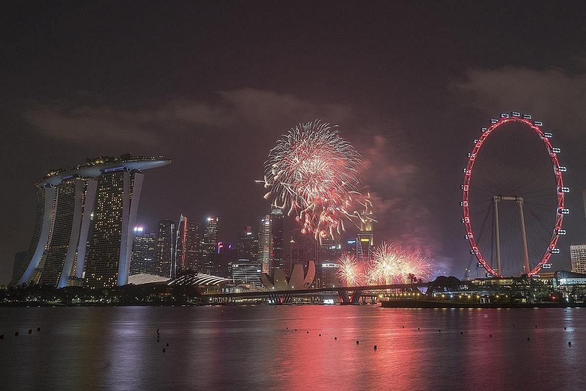 A 4-second shutter speed, f/14 aperture and ISO 250 were set on a Sony &#97;7R II to capture this photograph of fireworks.