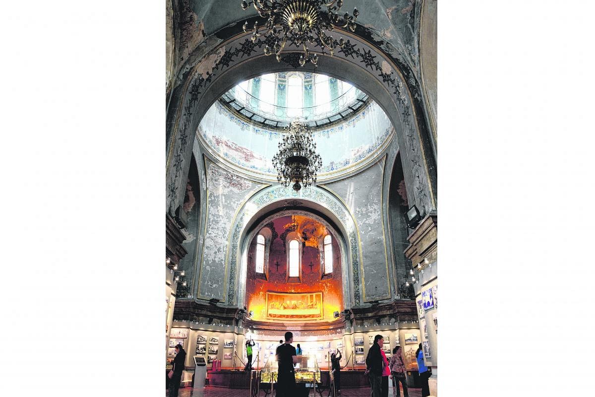 The stunning interior of St Sophia Cathedral in Harbin.
