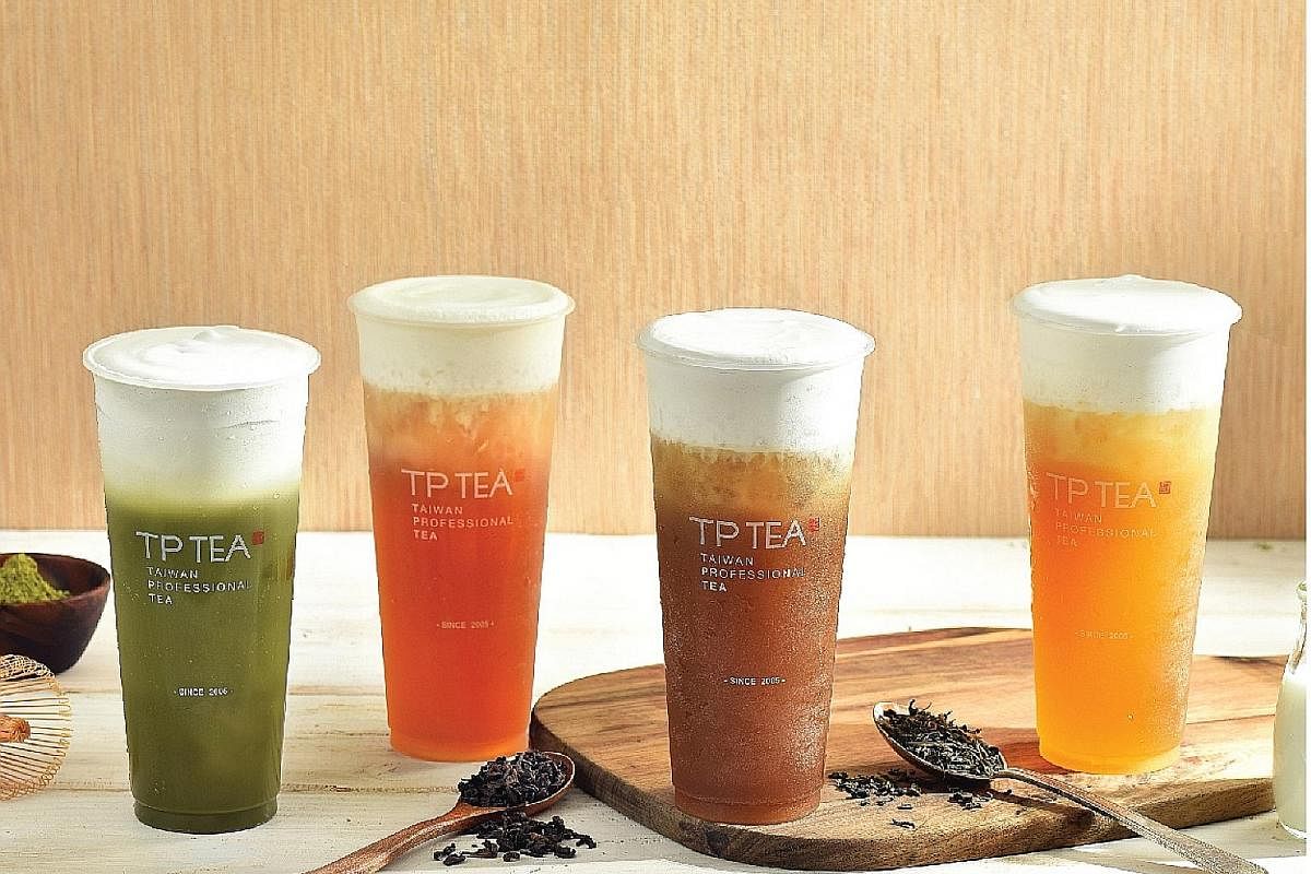 Taiwanese chain TenRen's Tea opened at Chinatown Point last month to a queue of 200 people. New openings include TenRen's Tea, which says its fruit tea (above) is made with fresh and not canned fruit, while TP Tea (below) sent staff to Taiwan to lear