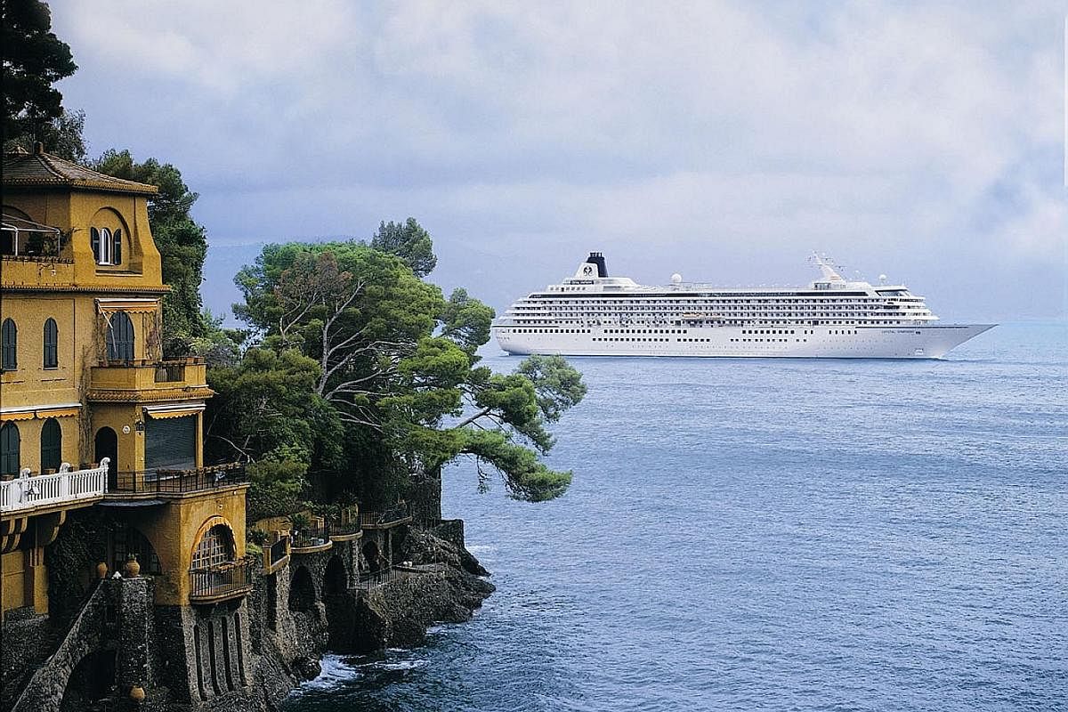 Crystal Cruises, which owns Crystal Symphony (above at Portofino, Italy), was acquired by Malaysian billionaire and Genting Group chairman Lim Kok Thay in 2015 for US$550 million.