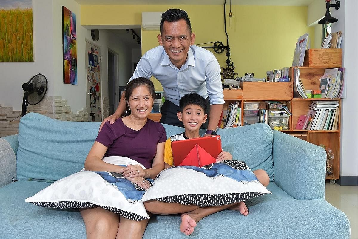 Mr David Seragih and his wife Rebekah have guided their son, Moshe Hans Seragih, now nine, on what is good and bad media use since he was four. Mr Sadayan Ahmed Maideen Jabbar and his wife, Madam Wahidah Fervin Abdul Azeez, review the online content 