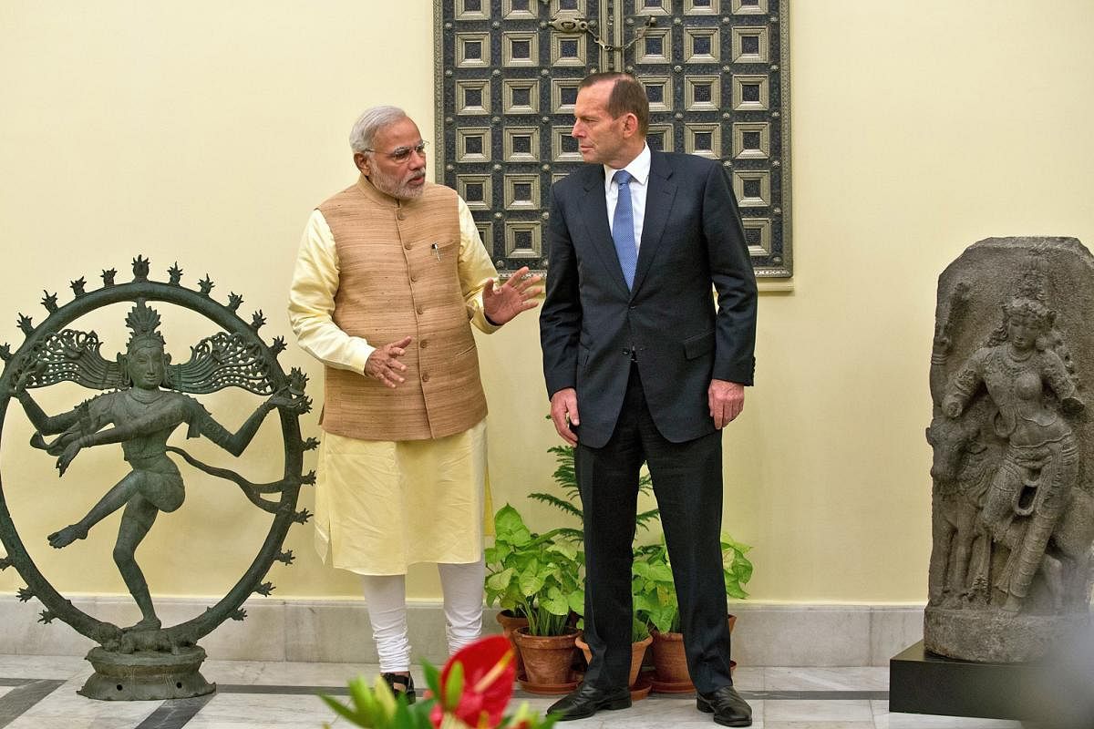 In 2014, India's Prime Minister Narendra Modi personally accepted from then Australian Prime Minister Tony Abbott an 11th-century idol of Nataraja - the Hindu god Shiva in his form as the cosmic dancer. The statue was allegedly stolen from a temple i