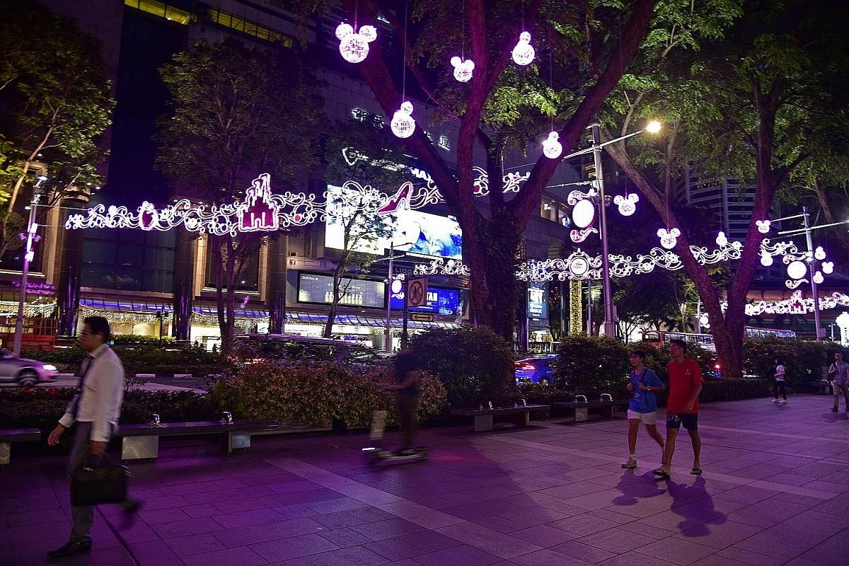 More than 20 Disney and Disney-Pixar characters, such as Donald Duck, Snow White, Cinderella and Toy Story characters Woody and Rex are part of the street light-up. Mickey Mouse icons adorn trees along Orchard Road. Disney-themed decor can also be fo
