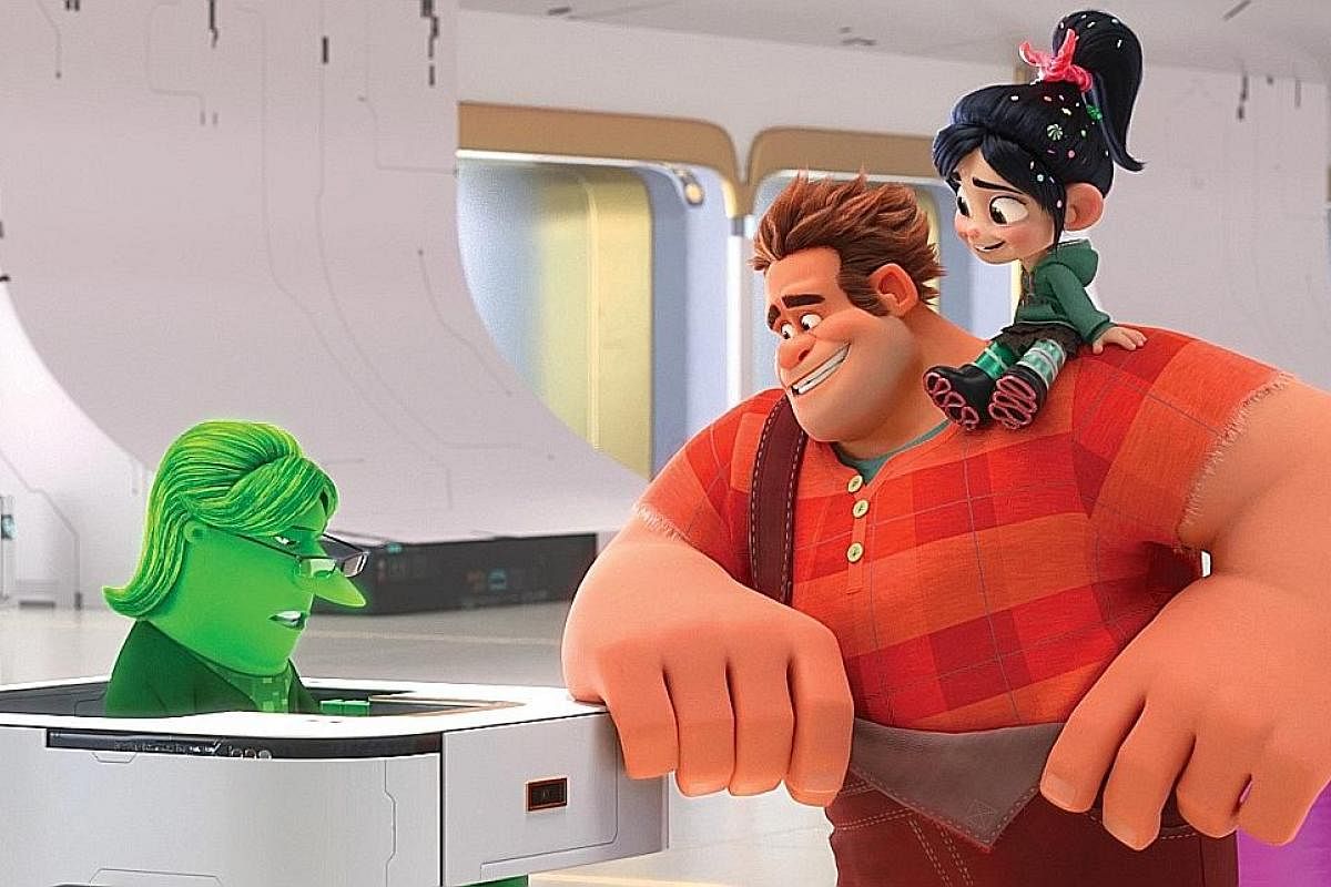 Animator Roger Lee (left) is part of the team behind Ralph Breaks The Internet: Wreck-It Ralph 2 (above), which features the voices of John C. Reilly and Sarah Silverman as Ralph and Vanellope.
